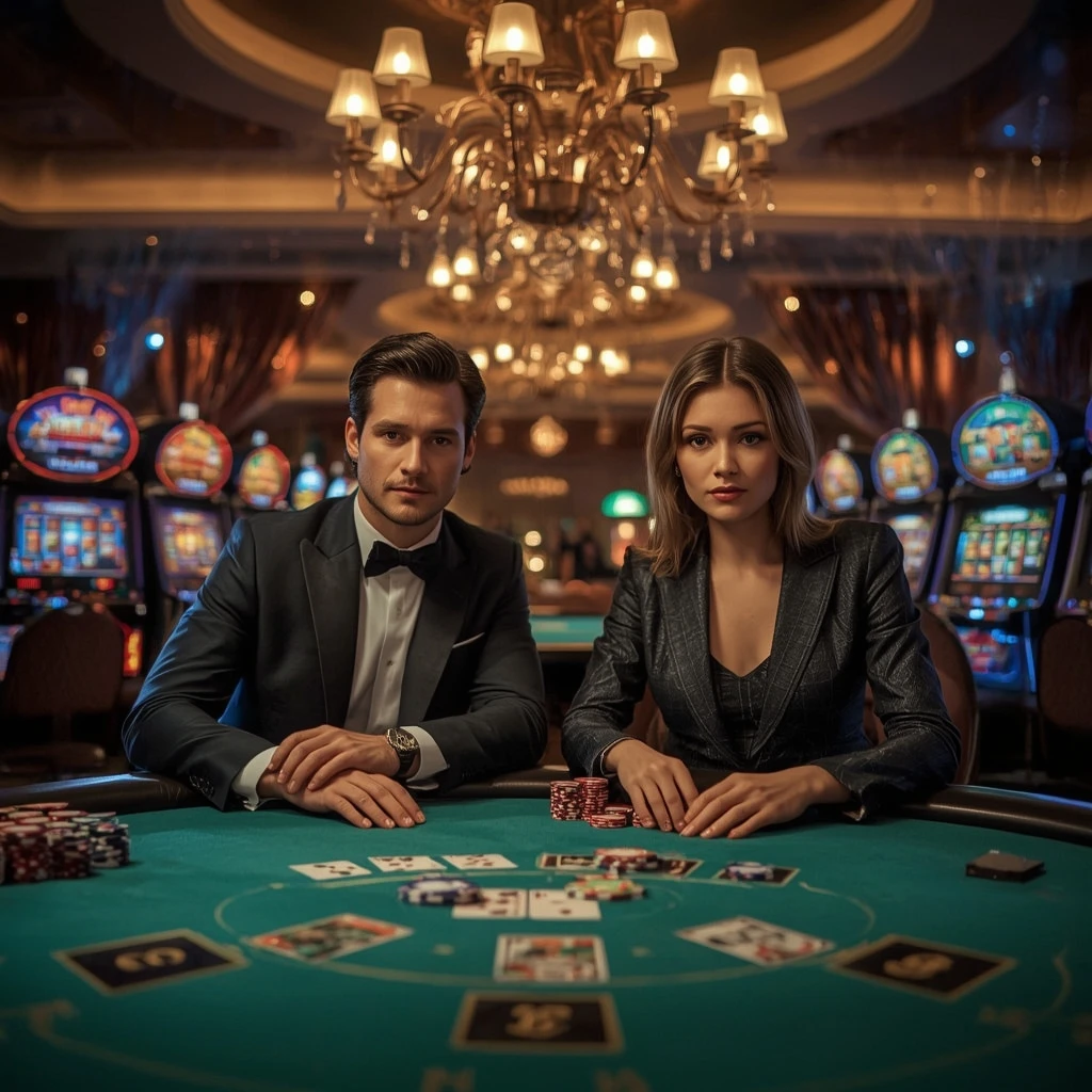 Due giocatori di poker in ONE CASINO
